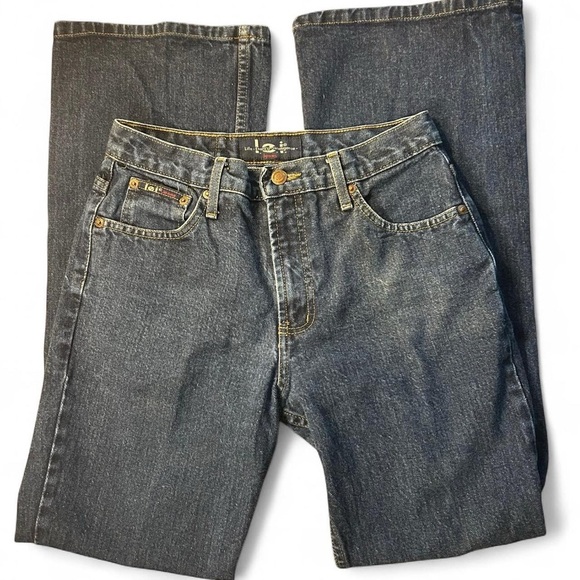 Vintage LEI Bootcut Flare Jeans – Size 9 | Dark Wash | High Rise | Y2K 90s - Picture 2 of 8
